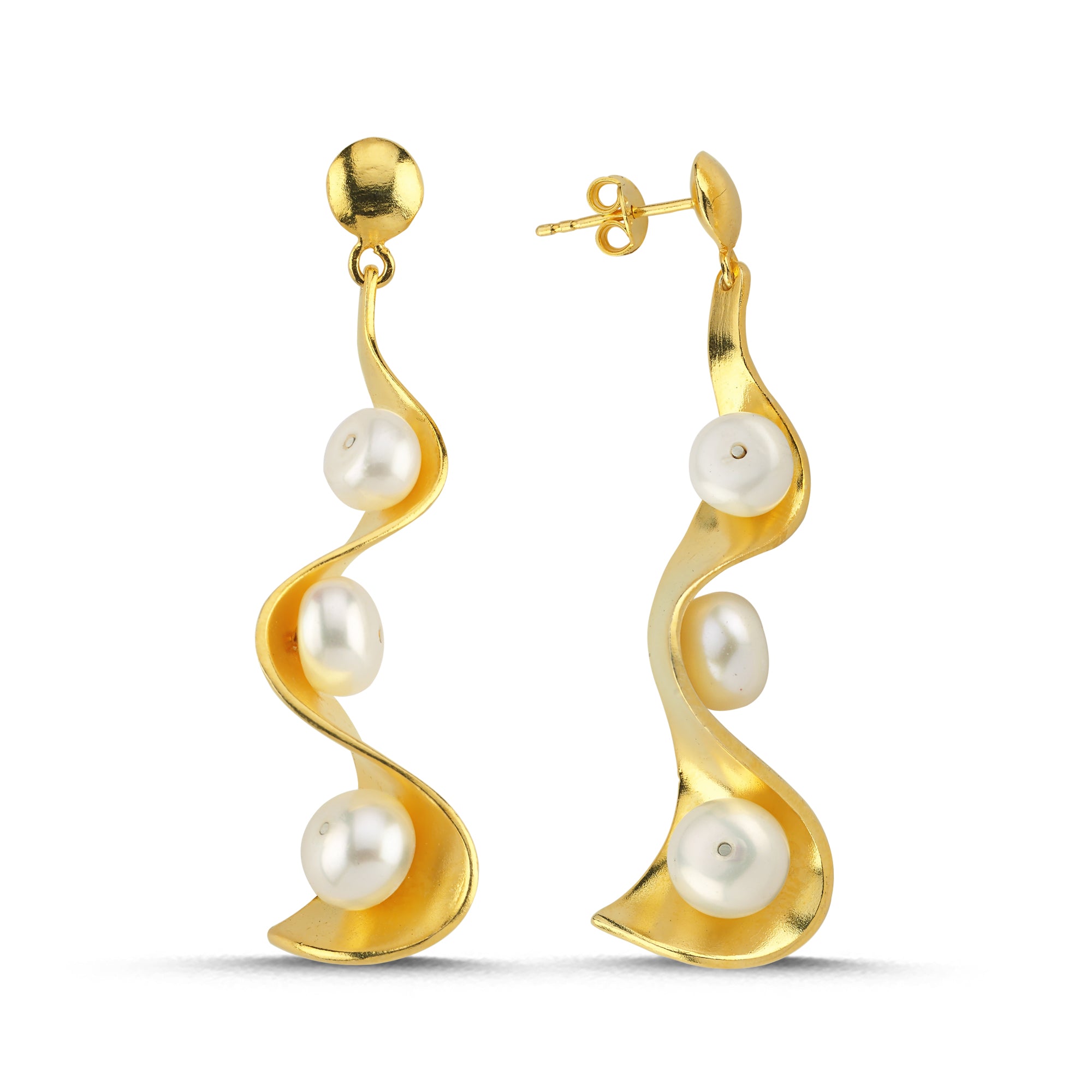 Pearl Swırl Küpe