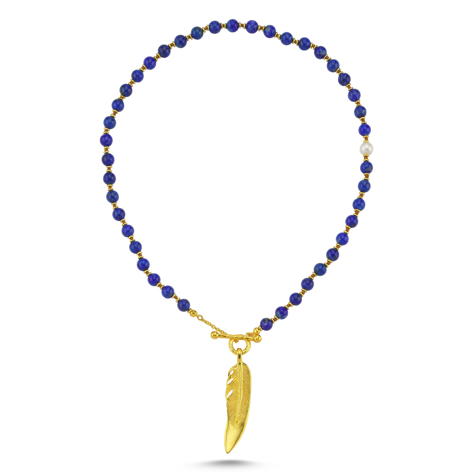 Lapis Feather River Necklace