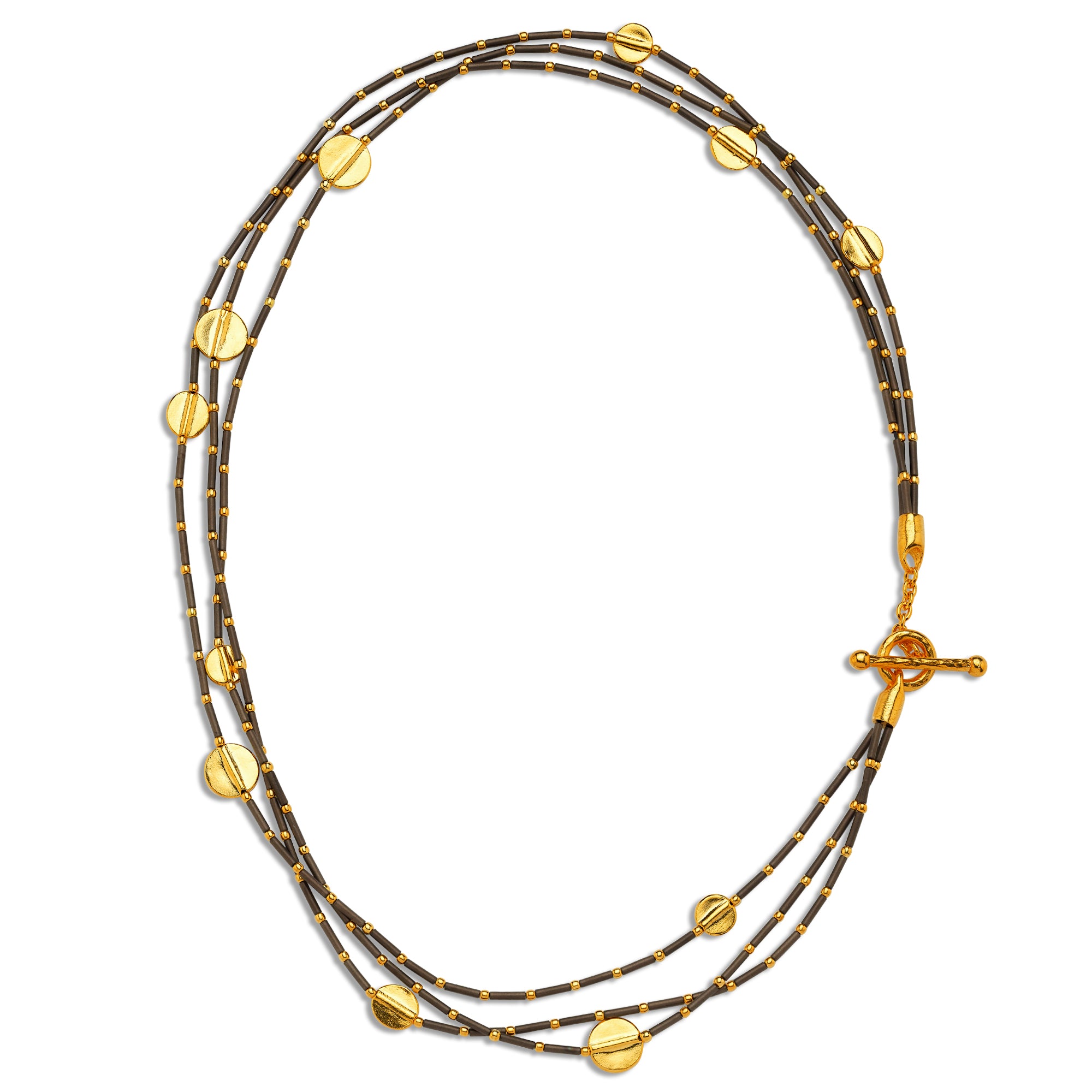 Hematite Element Wrap Necklace