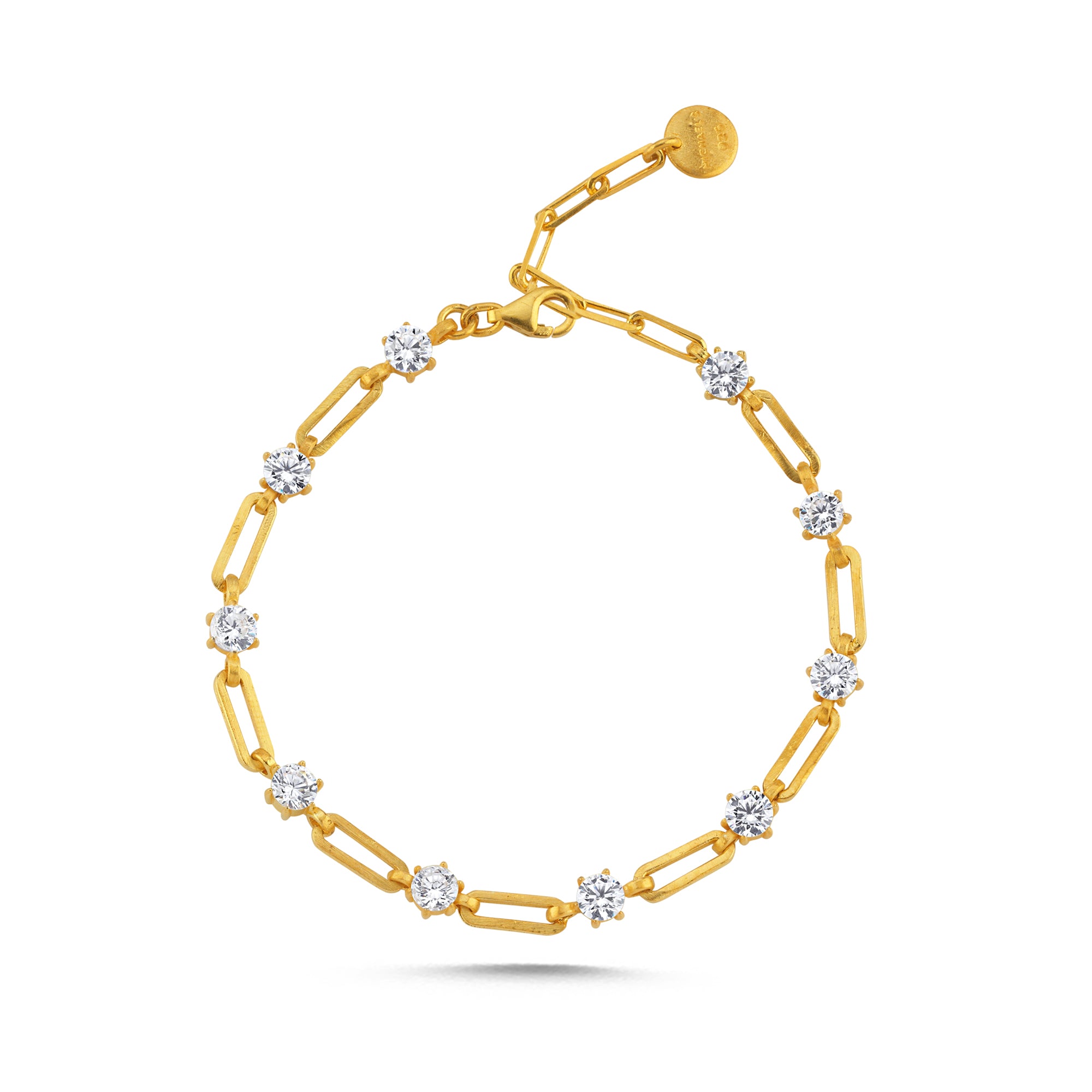 Paperclip Swarovski Bracelet