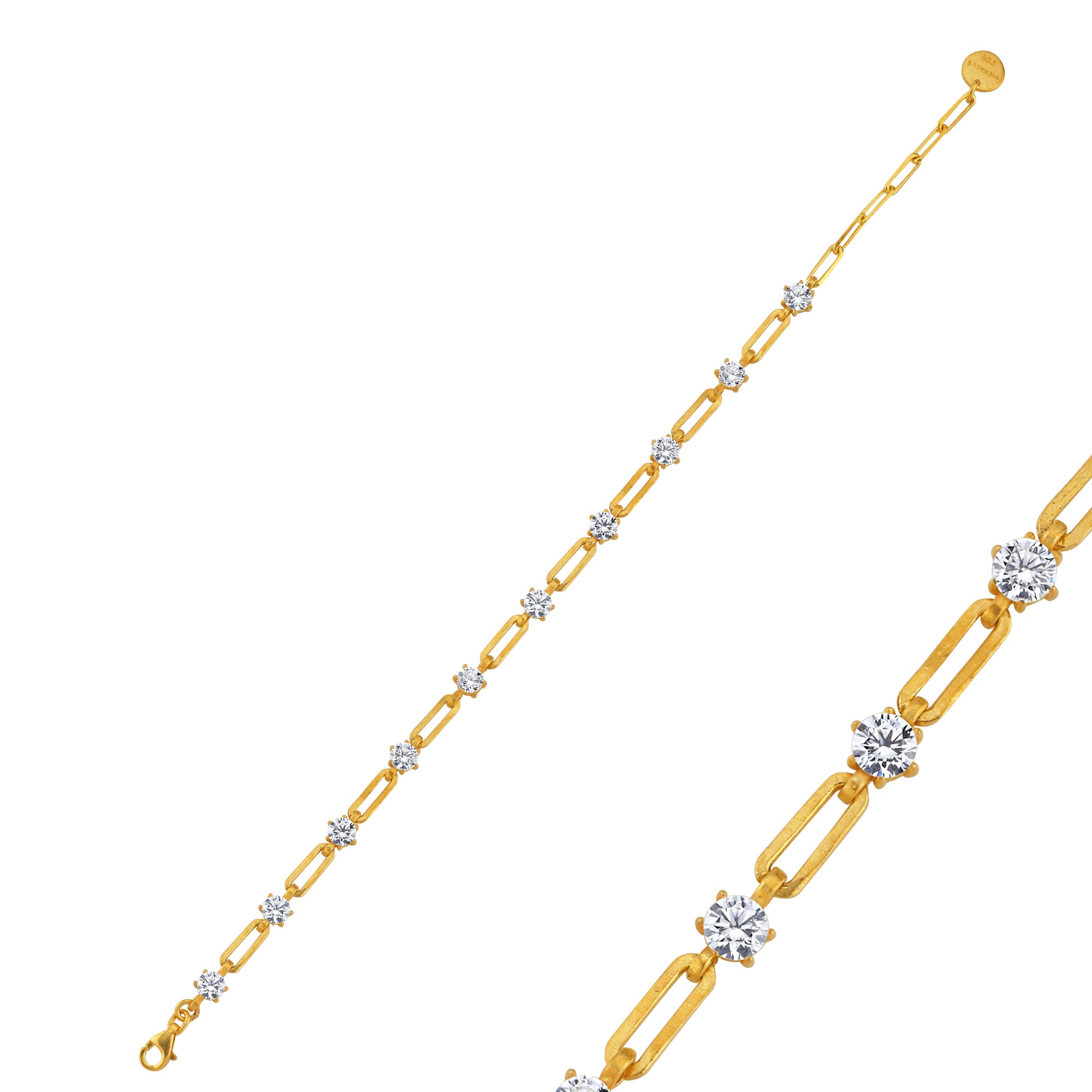 Paperclip Swarovski Bracelet