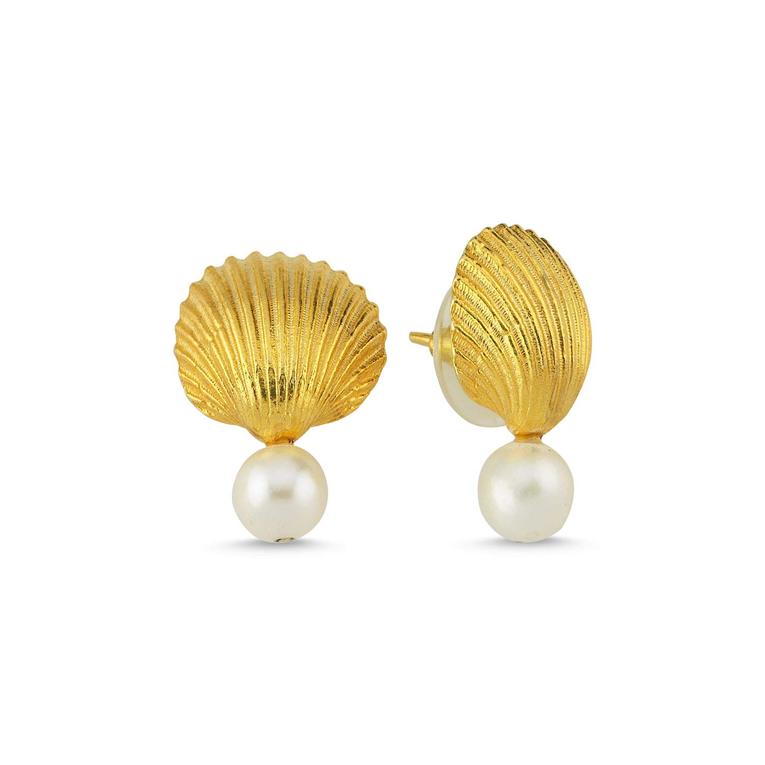 Pearl Shell Stud Earrings