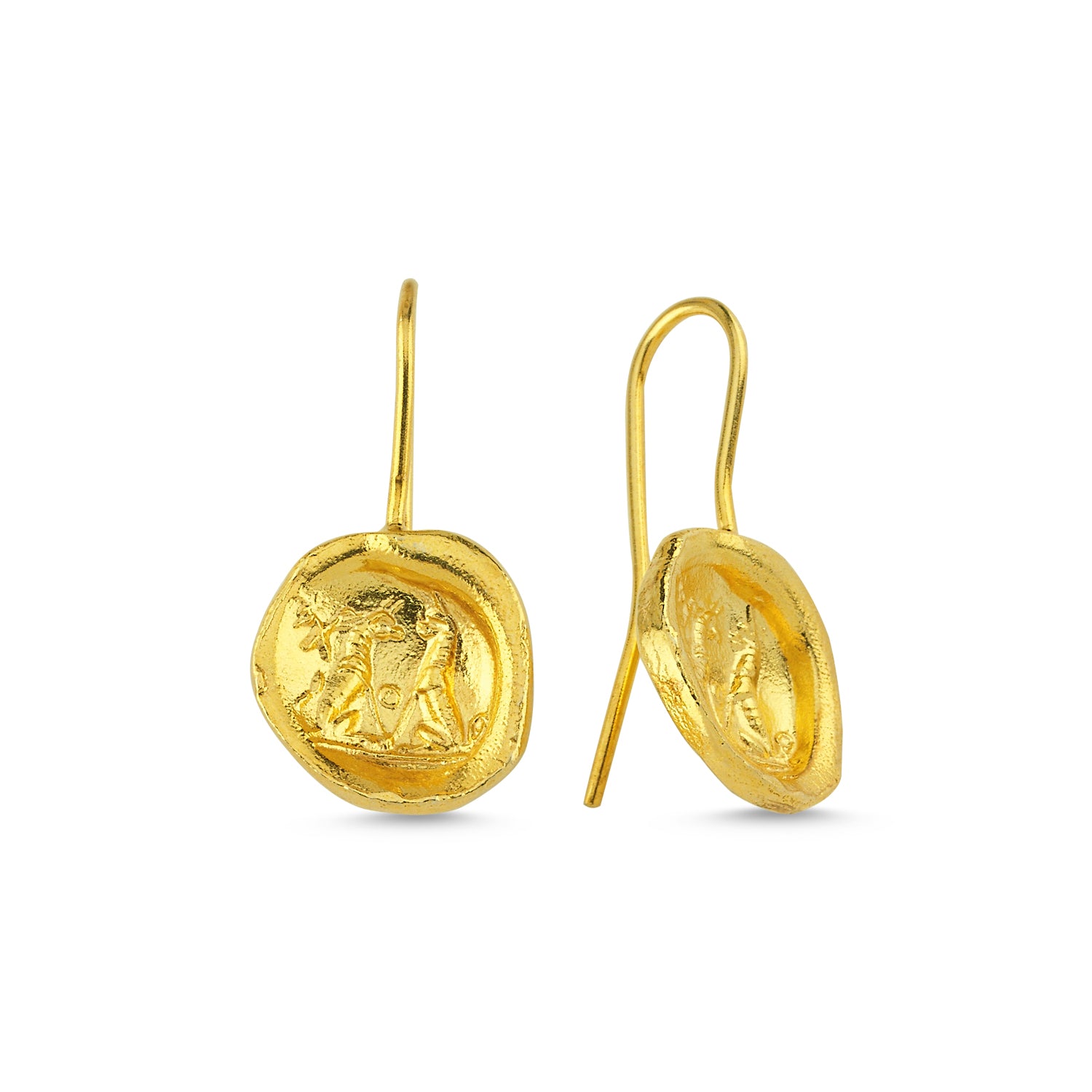Wax Seal Hoop Earrings