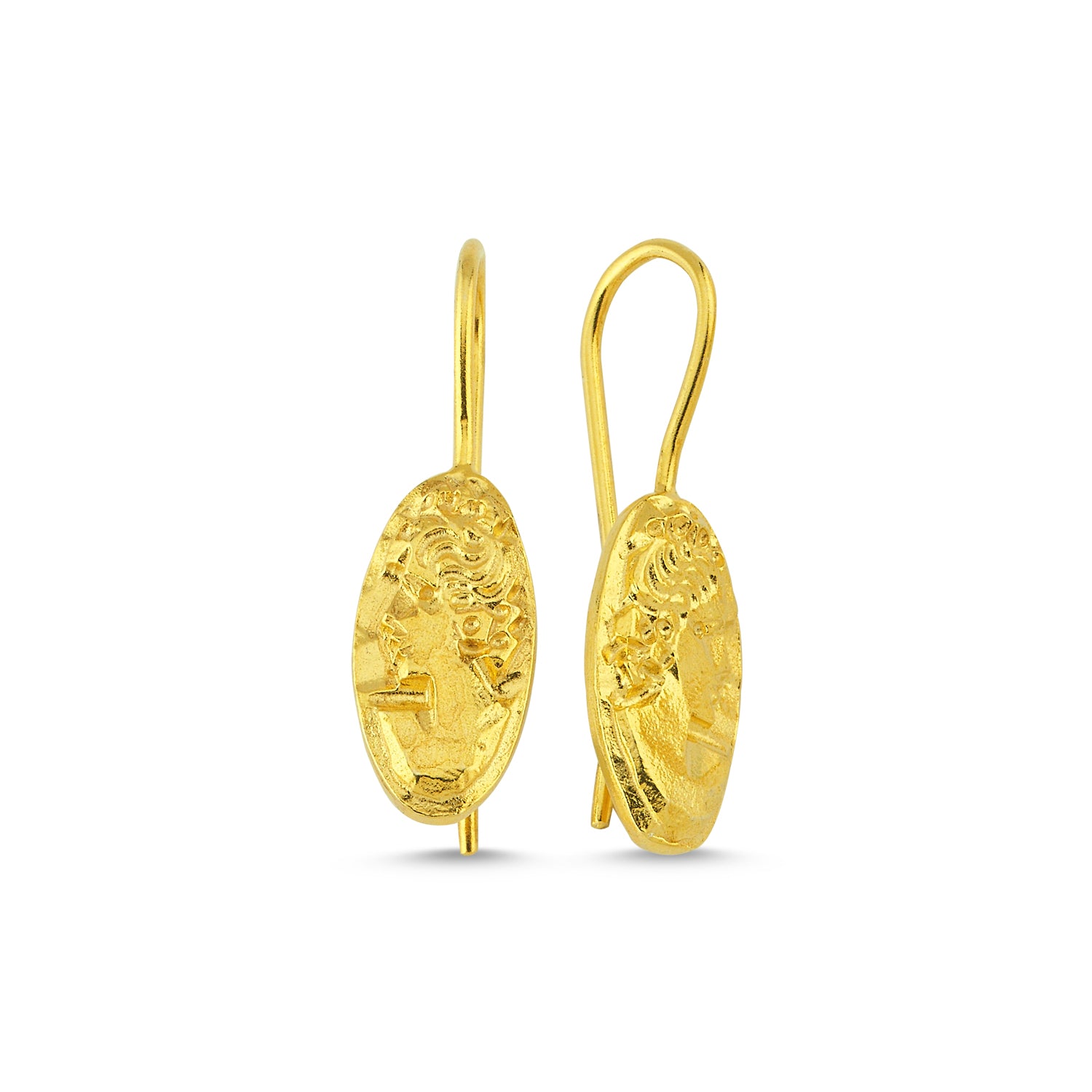Lady Cameo Hoop Earrings