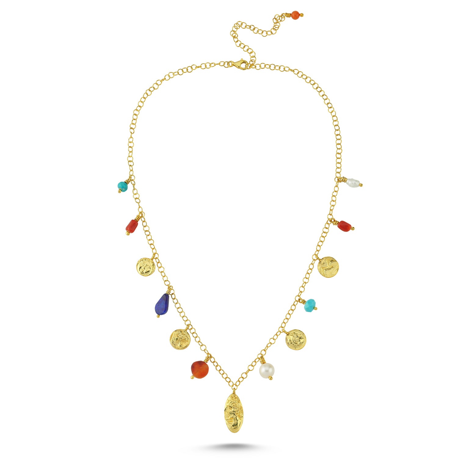 Stones & Coins Necklace