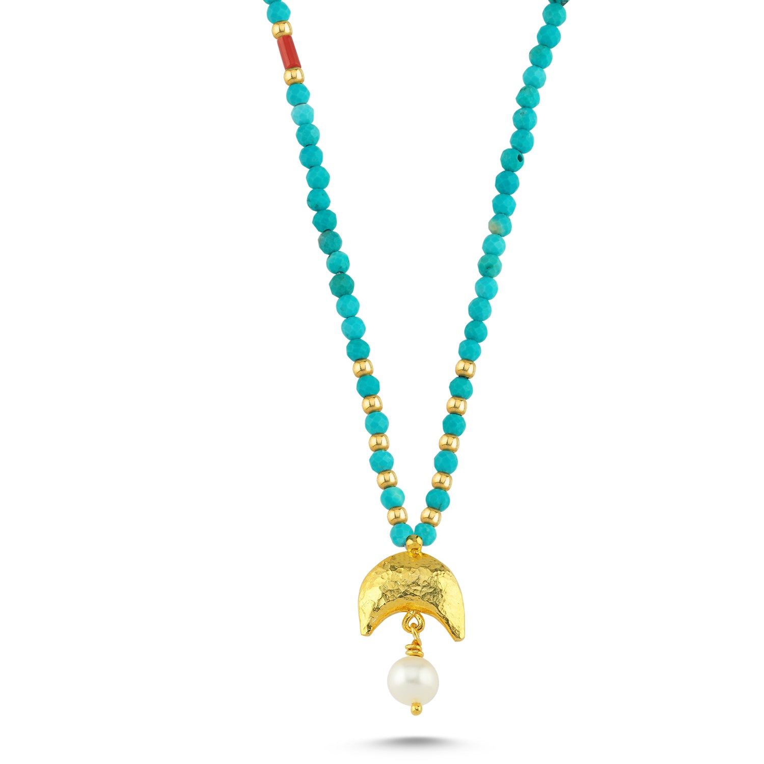 Turquoise Crescent Necklace