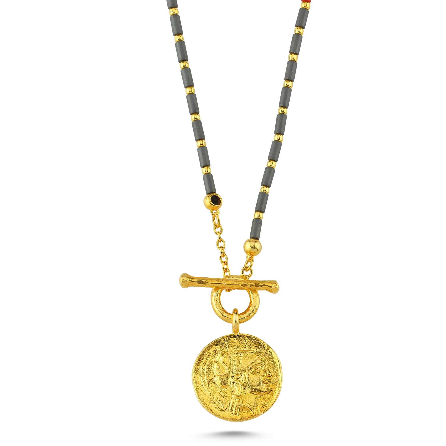 Hematite Athena River Necklace