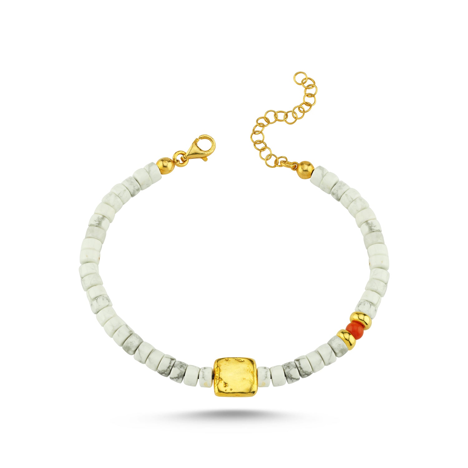 White Onyx Nugget Bracelet