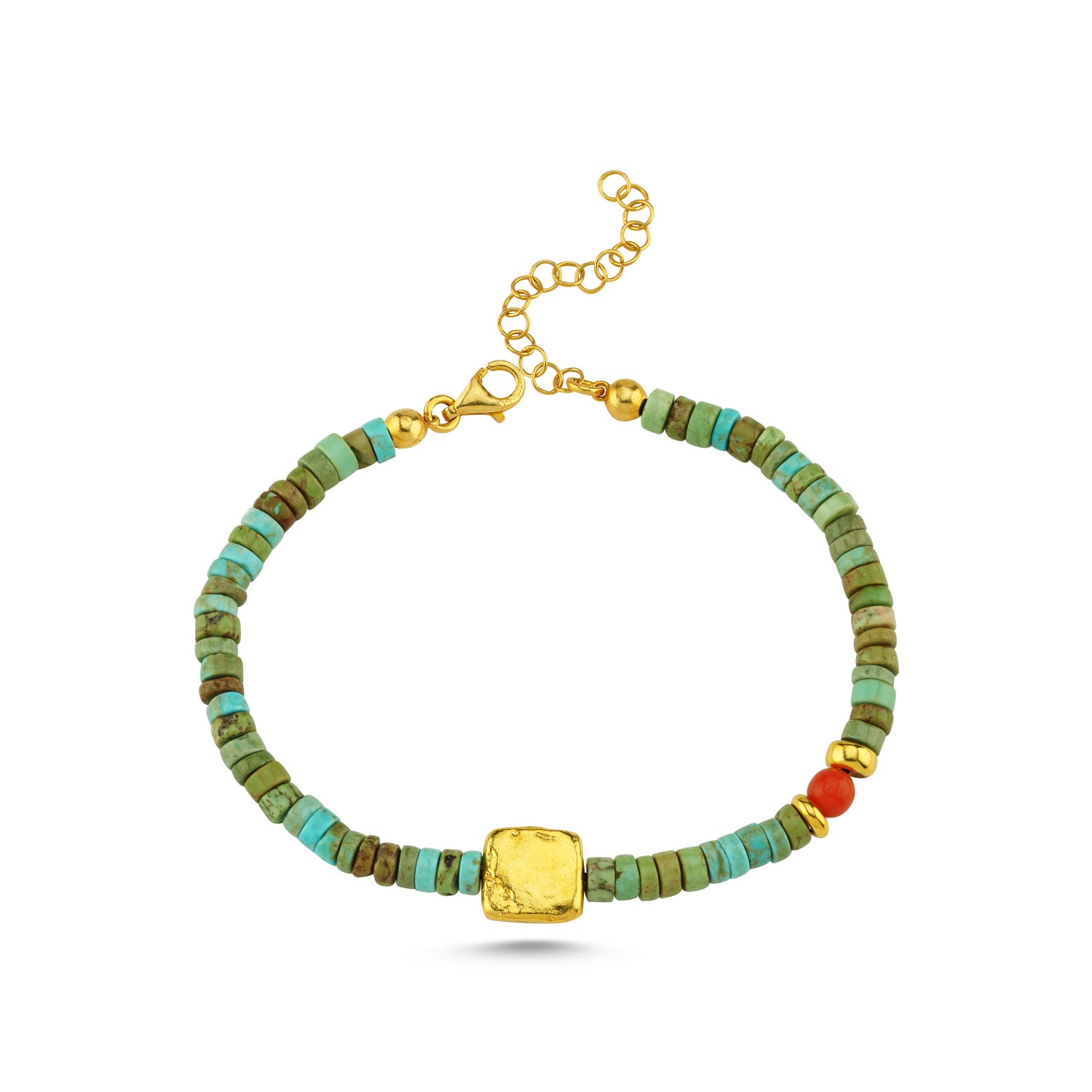 Mixed Turquoise Nugget Bracelet