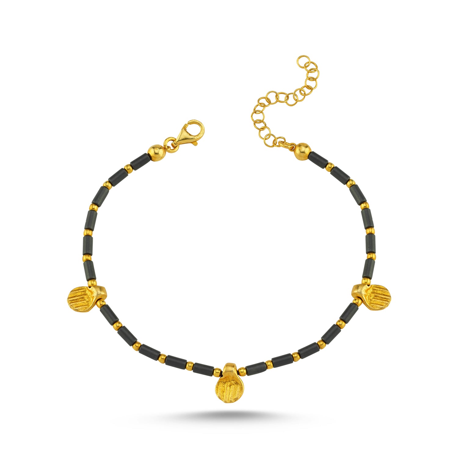 Hematite Vine Leaf Bracelet