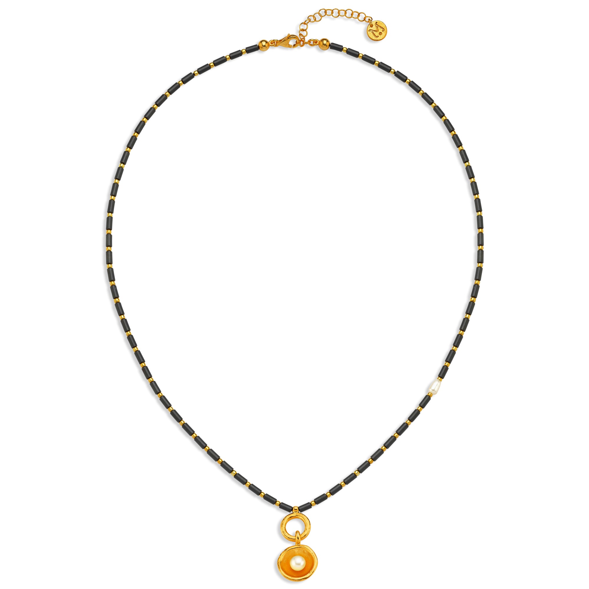 Hematite Versace Loop Necklace