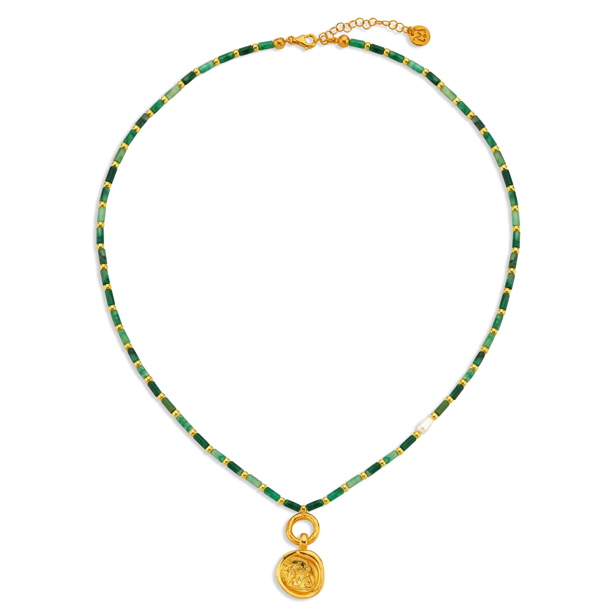 Jadeite Wax Seal Loop Necklace