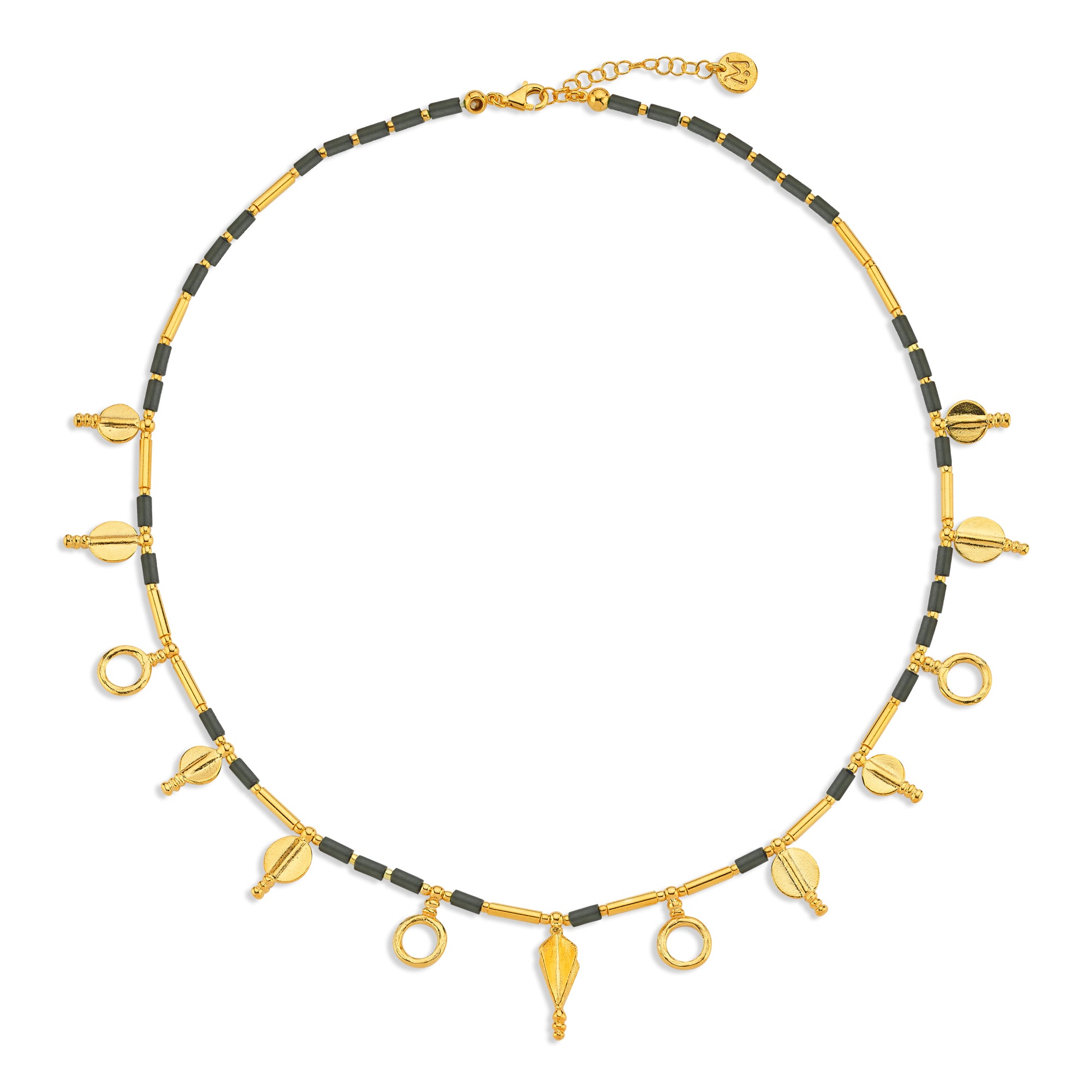 Hematite Jasper Queen of Troy Necklace