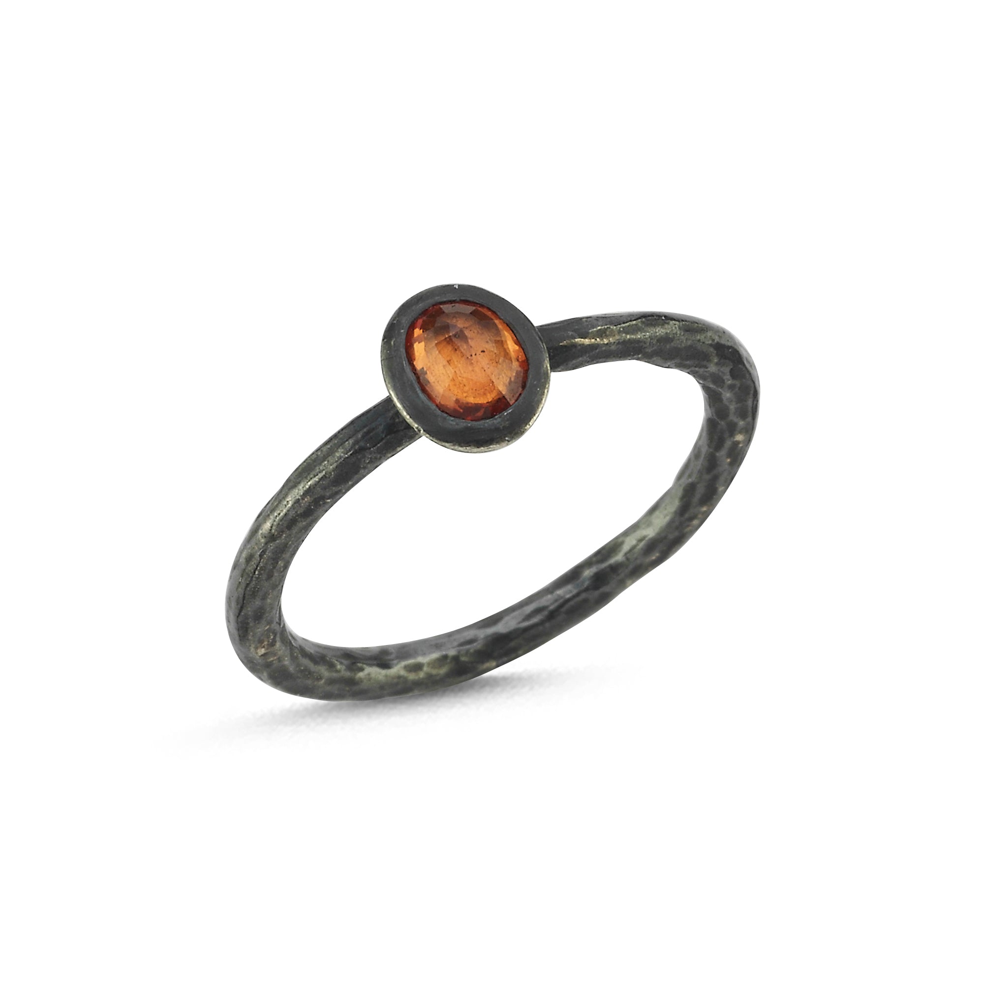 Tourmaline Oxidized Flame Ring