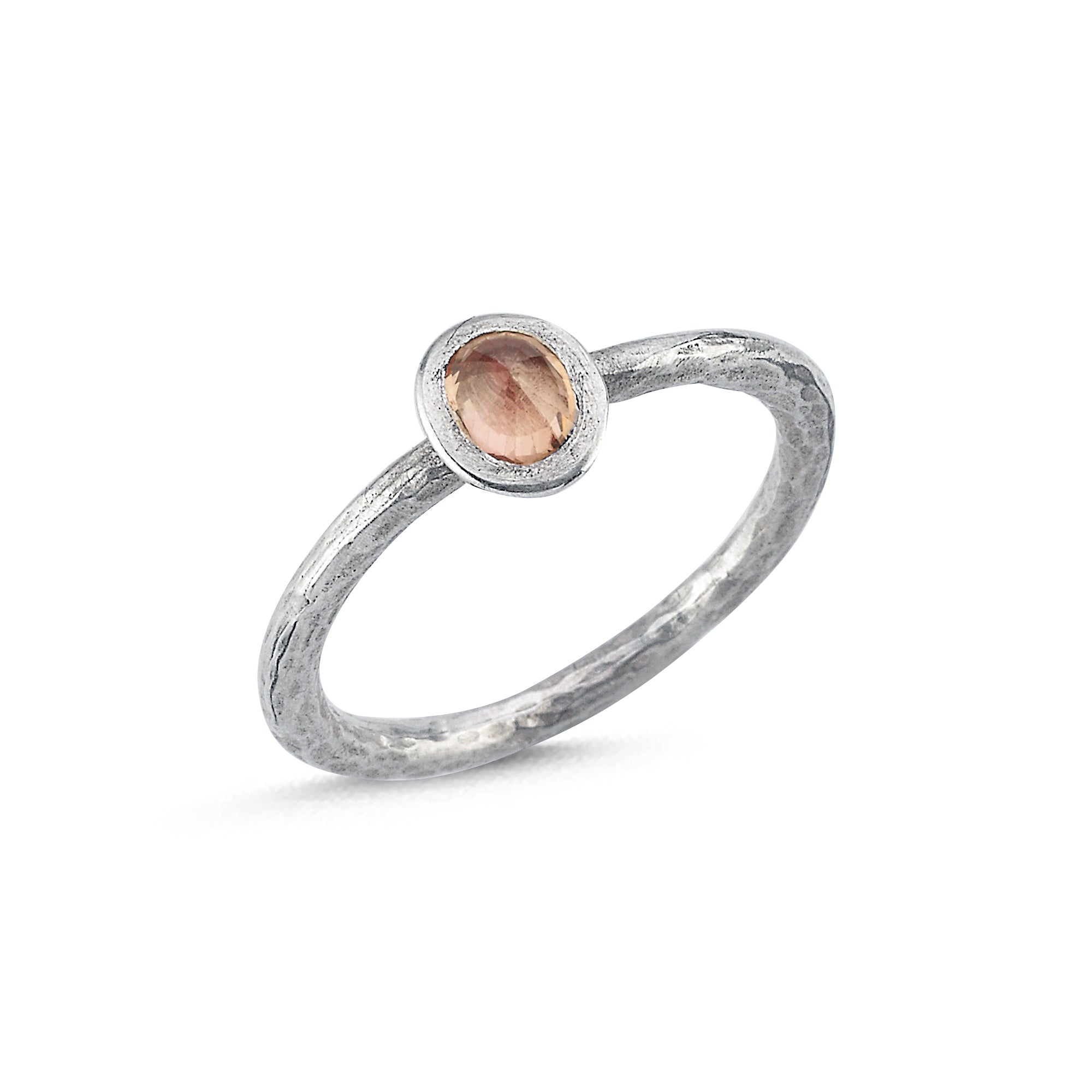 Tourmaline Sterling Rose Ring