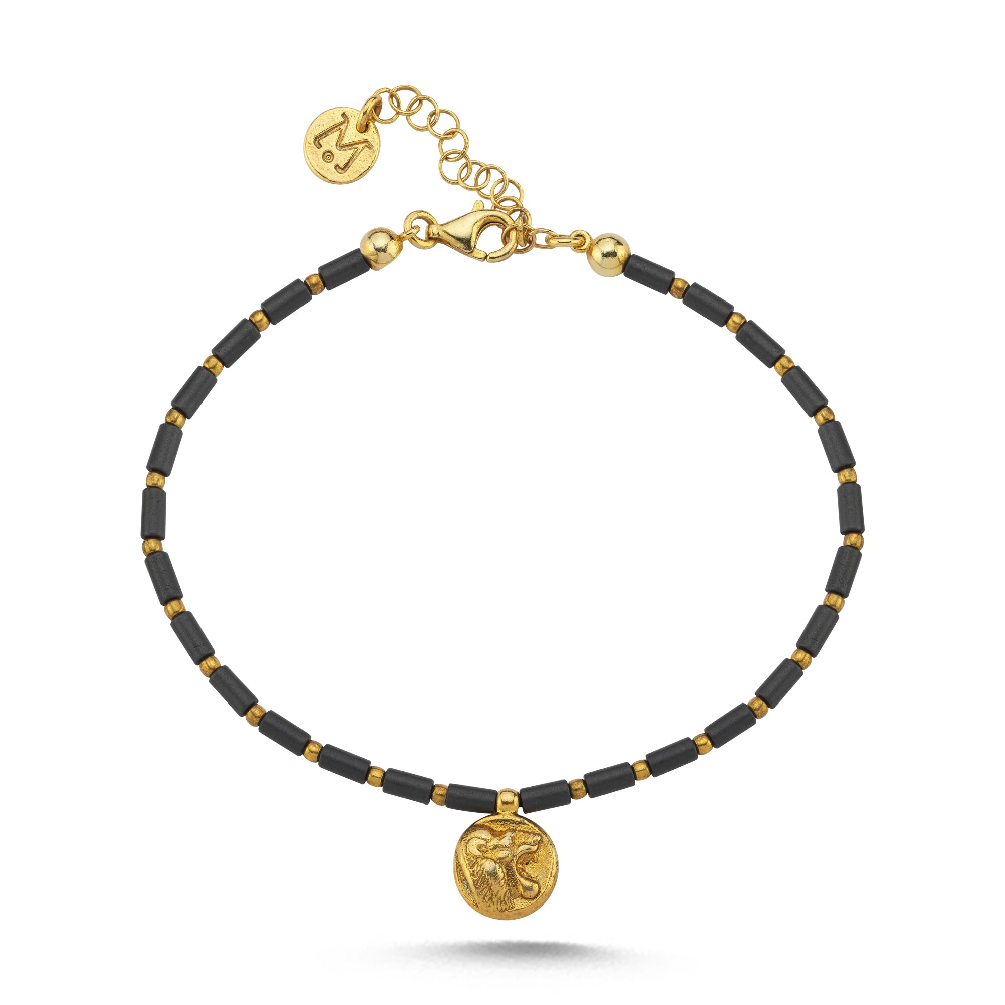 Hematite Knidos Lion Bracelet