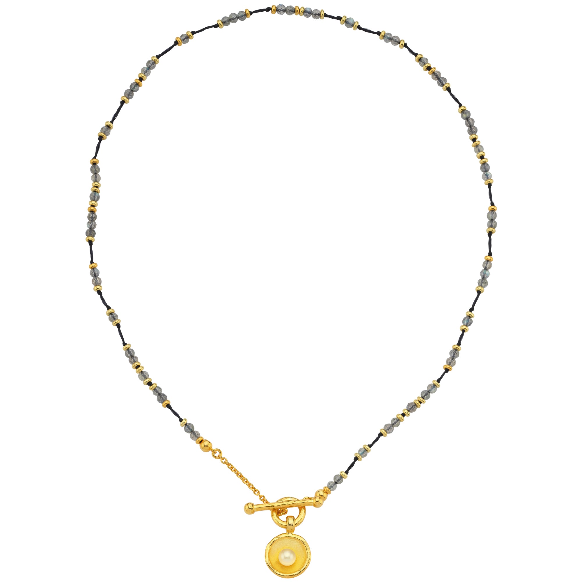 Vermeil Labradorite Venus River Necklace