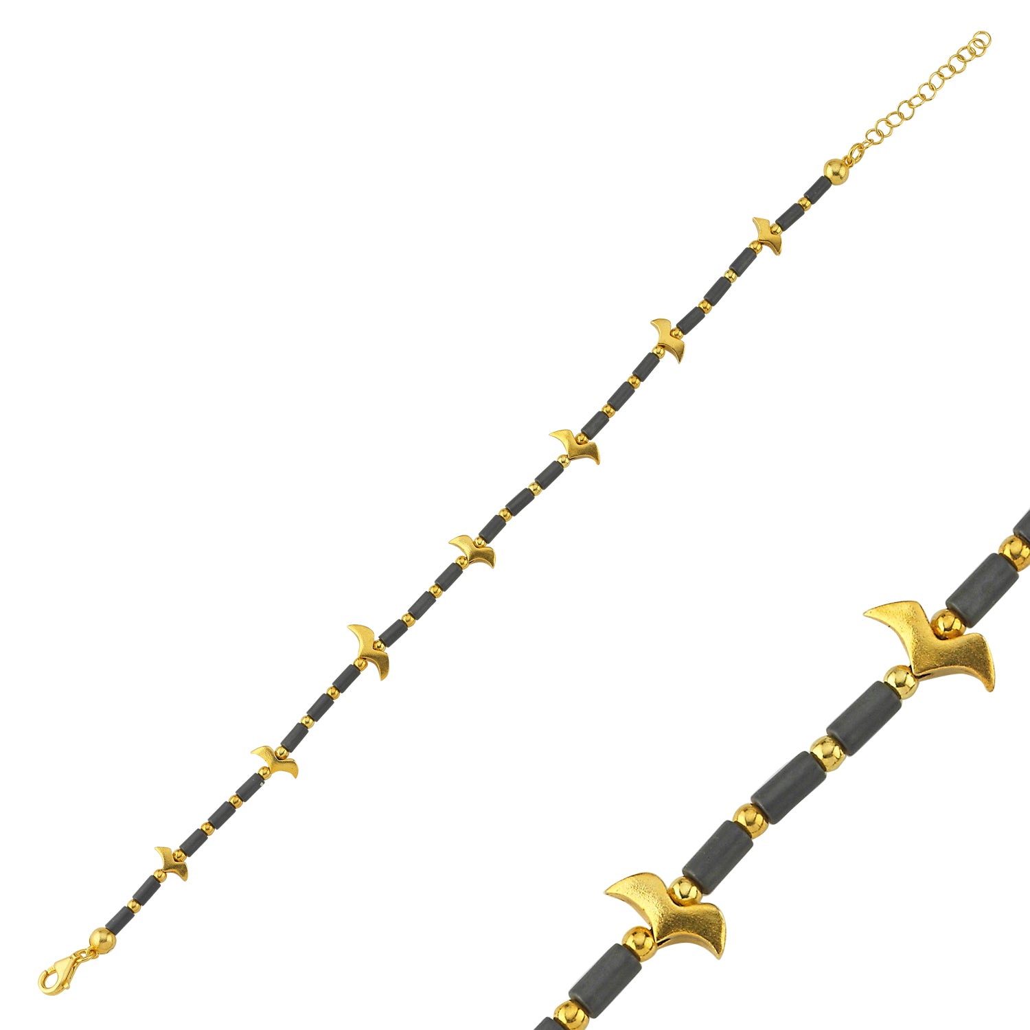 Hematite Migratory Birds Bracelet
