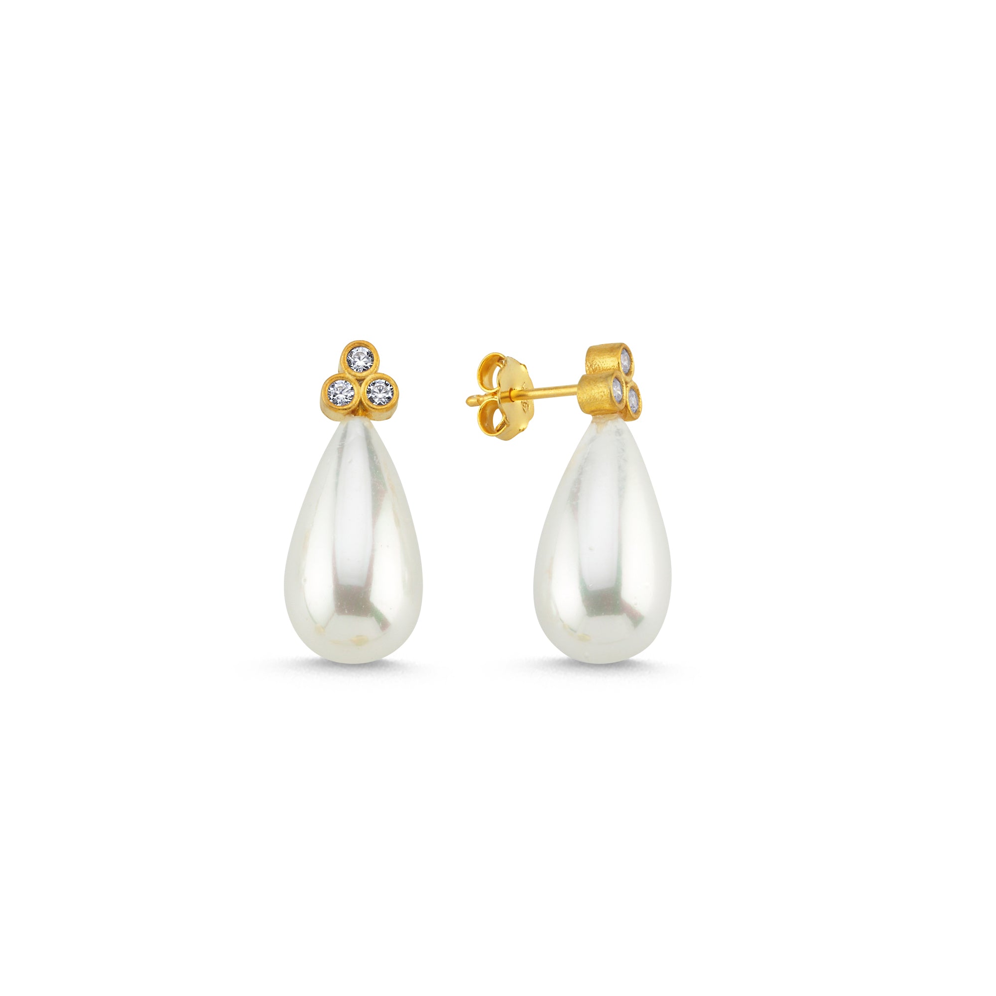 Peekaboo  Drop Majorica Stud Earrings